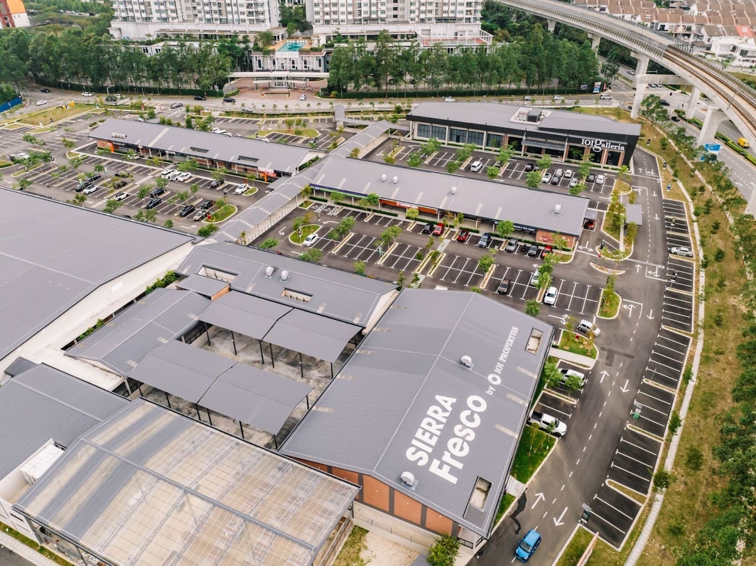 Aerial view of Sierra Fresco, the commercial heartbeat of 16 Sierra, Puchong South.