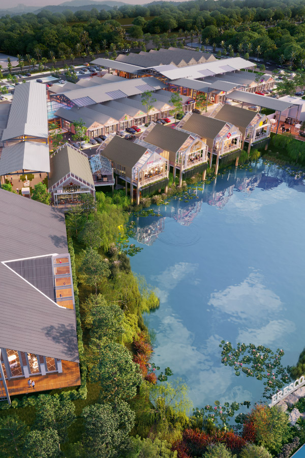 Bangi Fresco Artist's Impression: Aerial View