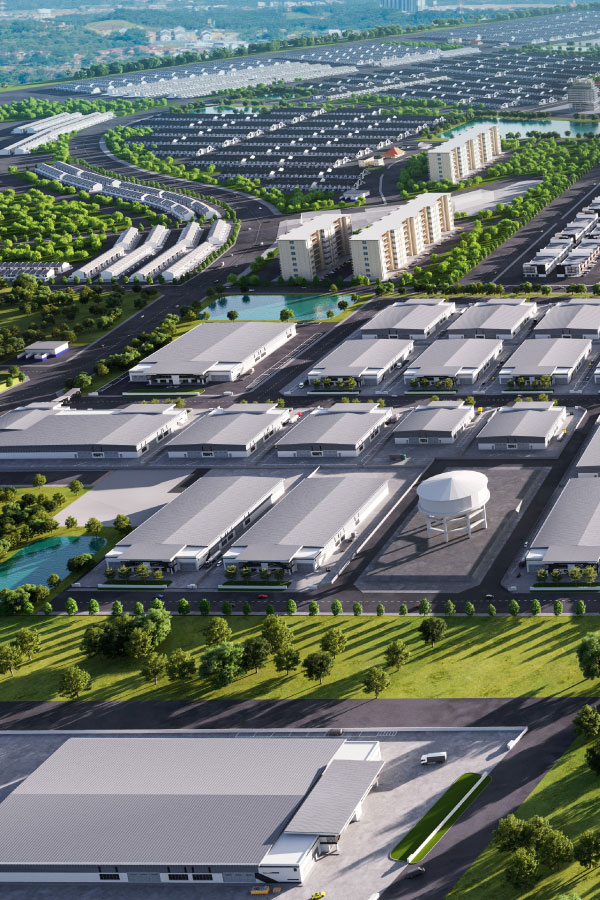 IOI Industrial Park @ Iskandar Malaysia Artist's Impression: Bird's Eye View
