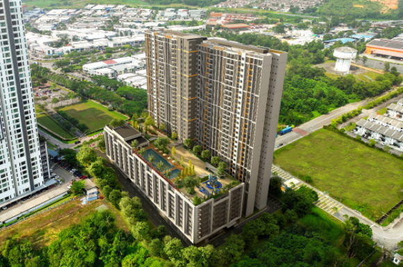 Artist's Impression: Aerial View for i-nova, SOHO @ Johor Bahru