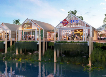 Bangi Fresco Artist's Impression: Bungalow Shop Close Up