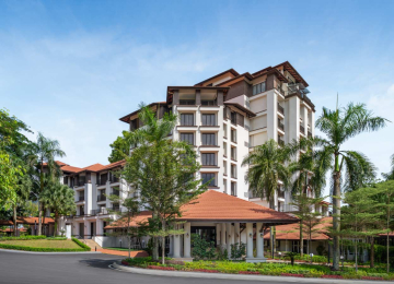 Hotel Facade for Palm Garden Hotel