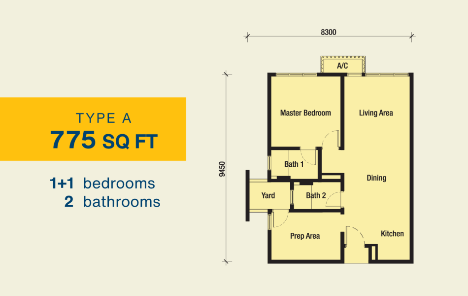 2Rio Residence Type A Floor Plan