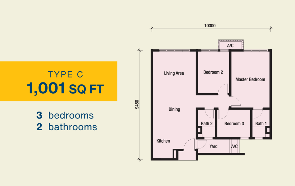2Rio Residence Type C Floor Plan