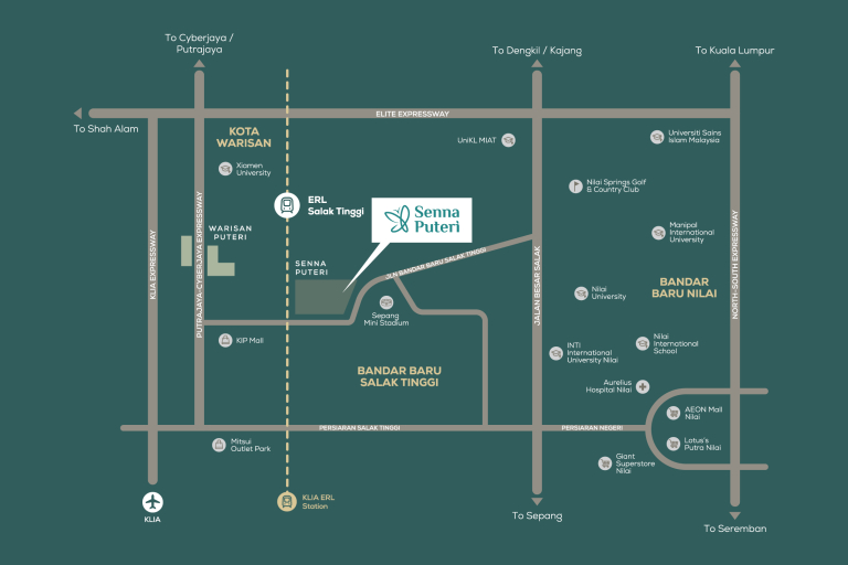 Location Map for Senna Puteri